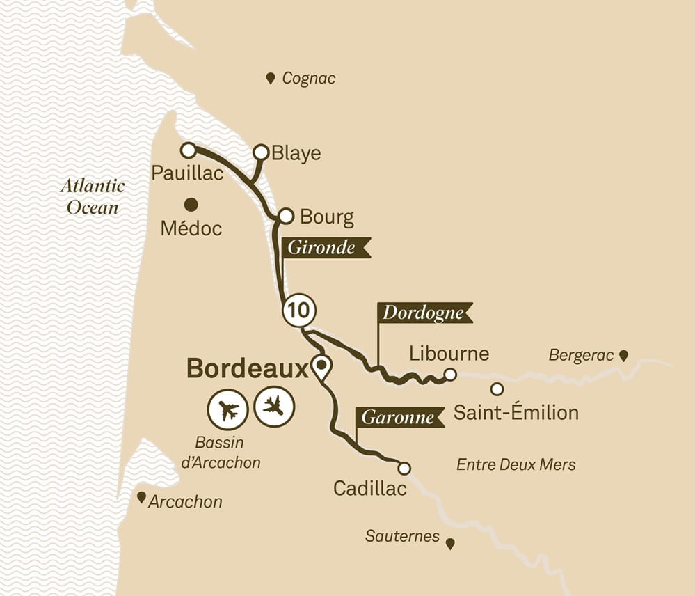 Beautiful Bordeaux map