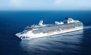 Large cruise ship on open water