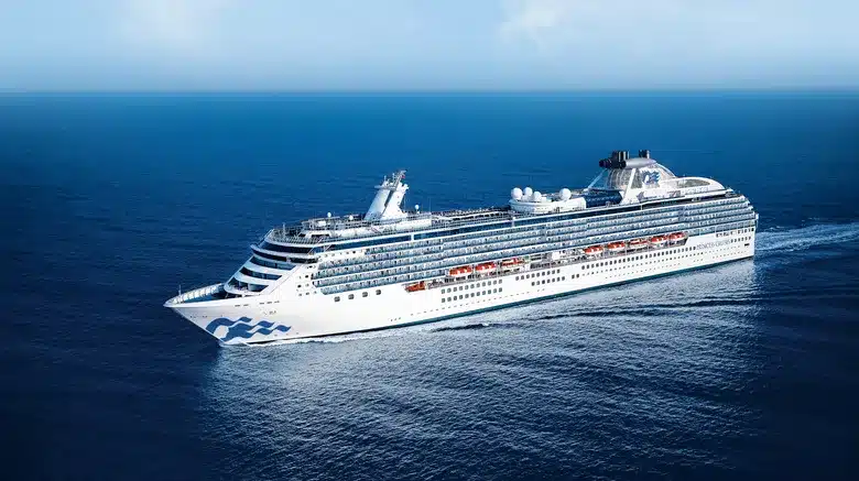 Large cruise ship on open water