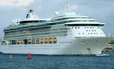 Large cruise ship on the water