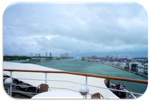 a view of a city from a cruise ship