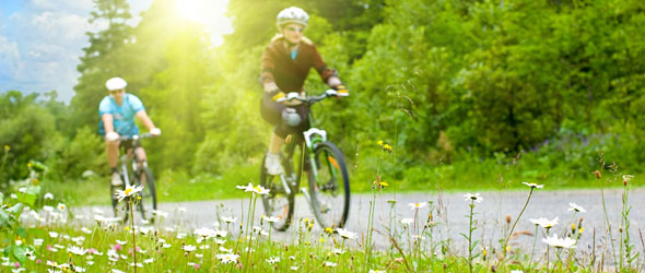 Couple Cycling