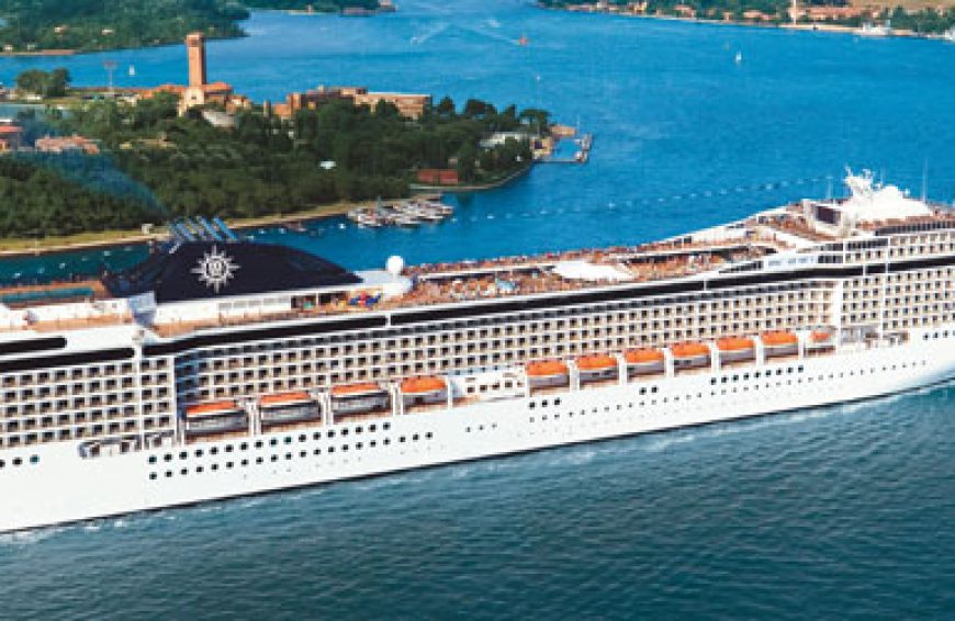 msc cruise aerial view