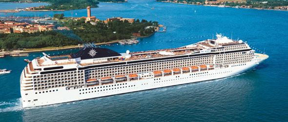 msc cruise aerial view