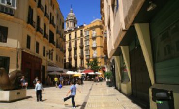 The ancient streets of Malaga's Old Quarter.