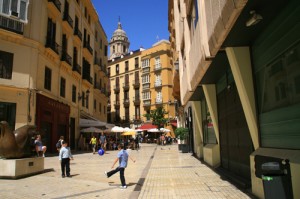 The ancient streets of Malaga's Old Quarter.