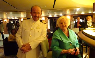 Shirley Dunesky lives on board Crystal Cruises ships