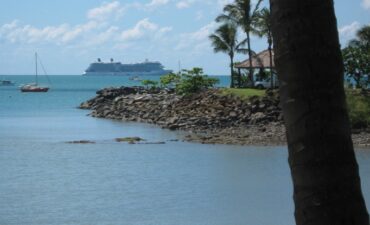 View of the ship from Airlie Beach