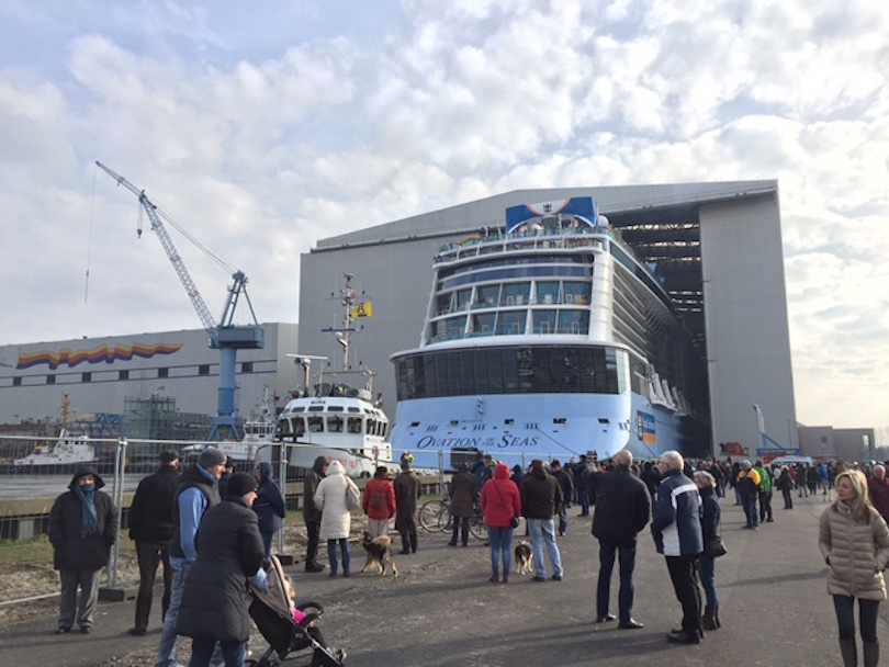 Royal Caribbean's Ovation of the Seas emerges from dry dock