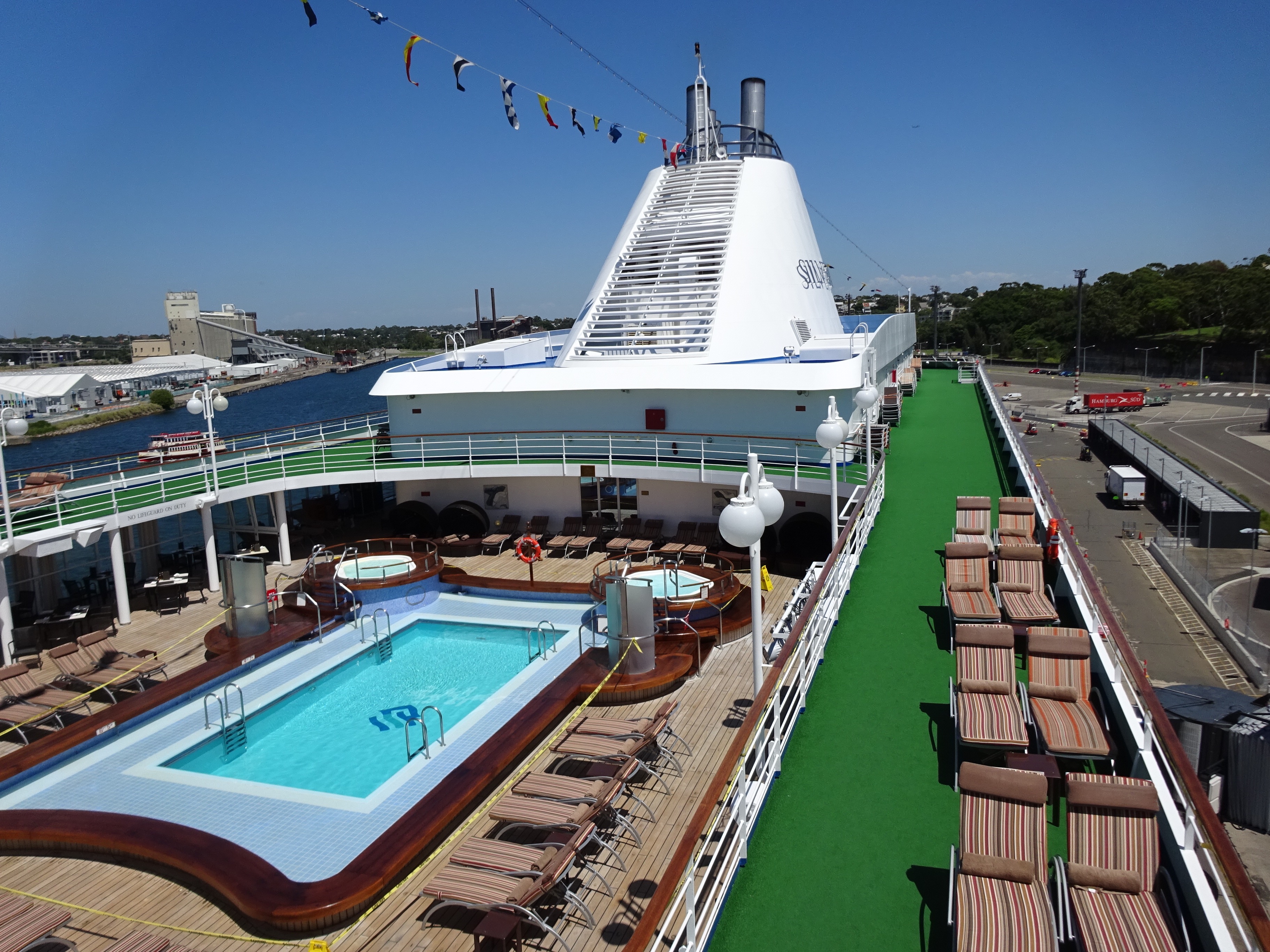 Pool deck on the Silver Whisper