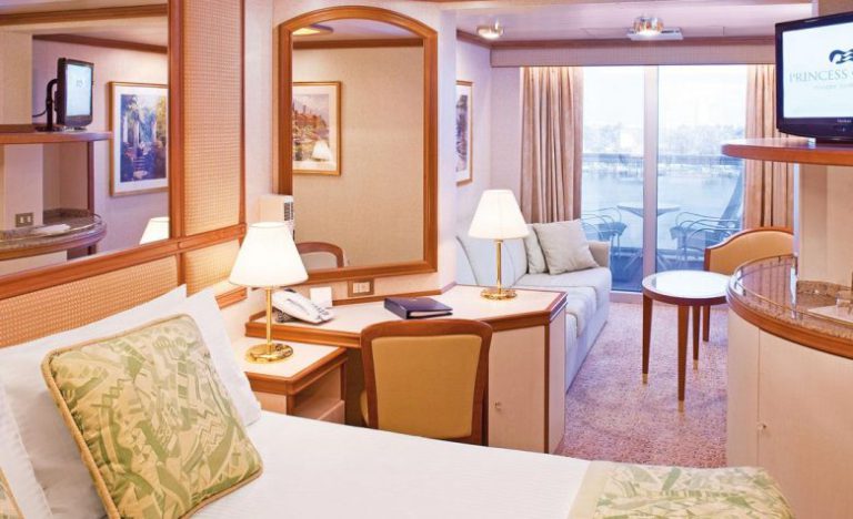 Inside the cabin of Princess Cruises