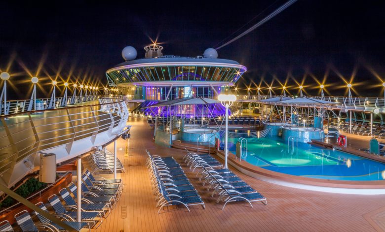 Luxury cruise ship deck