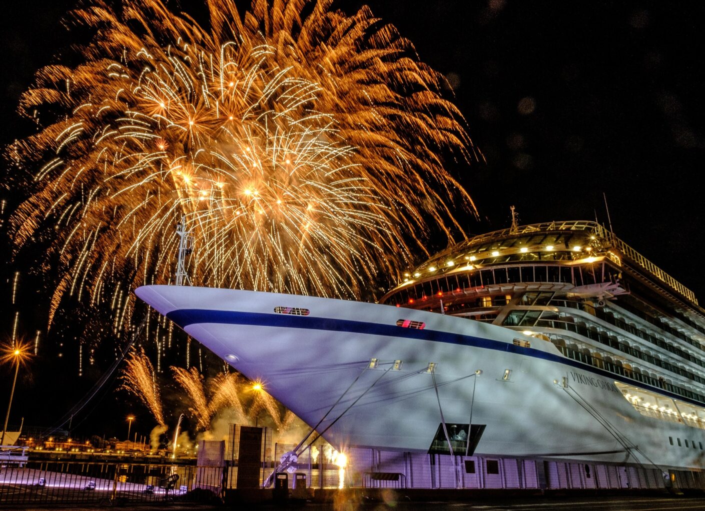 Astronaut christens Viking Orion in glamorous Italian ceremony