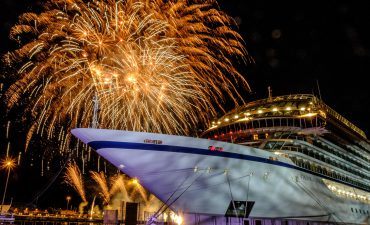 Astronaut christens Viking Orion in glamorous Italian ceremony