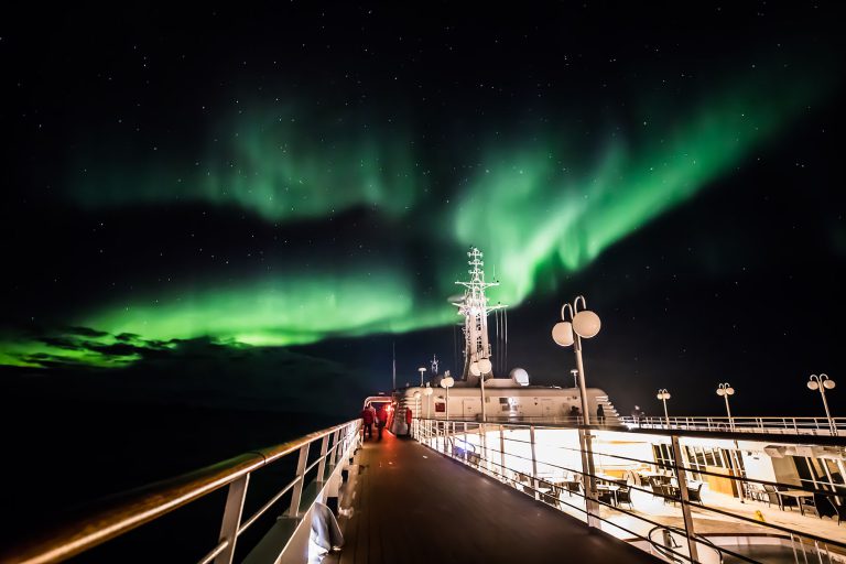 Northern Lights on the Silver Cloud in Greenland