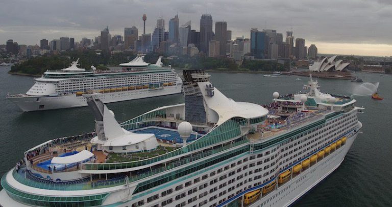 Large ships in Sydney Harbour
