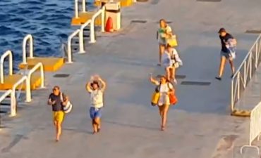 Videos of people missing their cruise