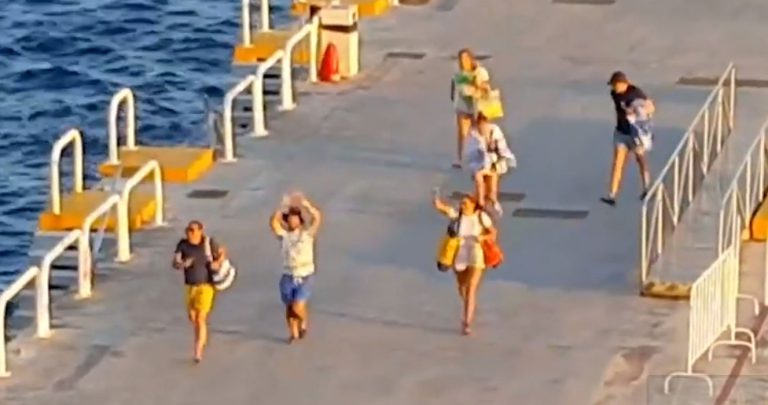 Videos of people missing their cruise