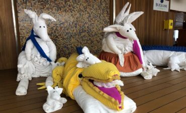 Towel animals aboard Carnival Cruise Line