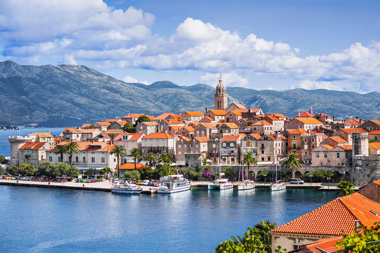 The beautiful historic Croatian town of Korcula