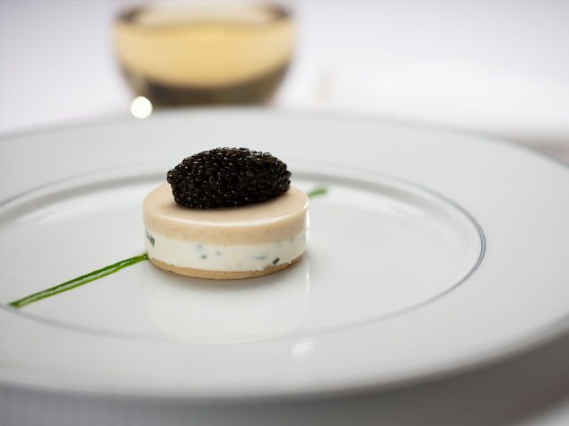 Paddlefish Caviar, Smoked Haddock Jelly, Lemon Cream