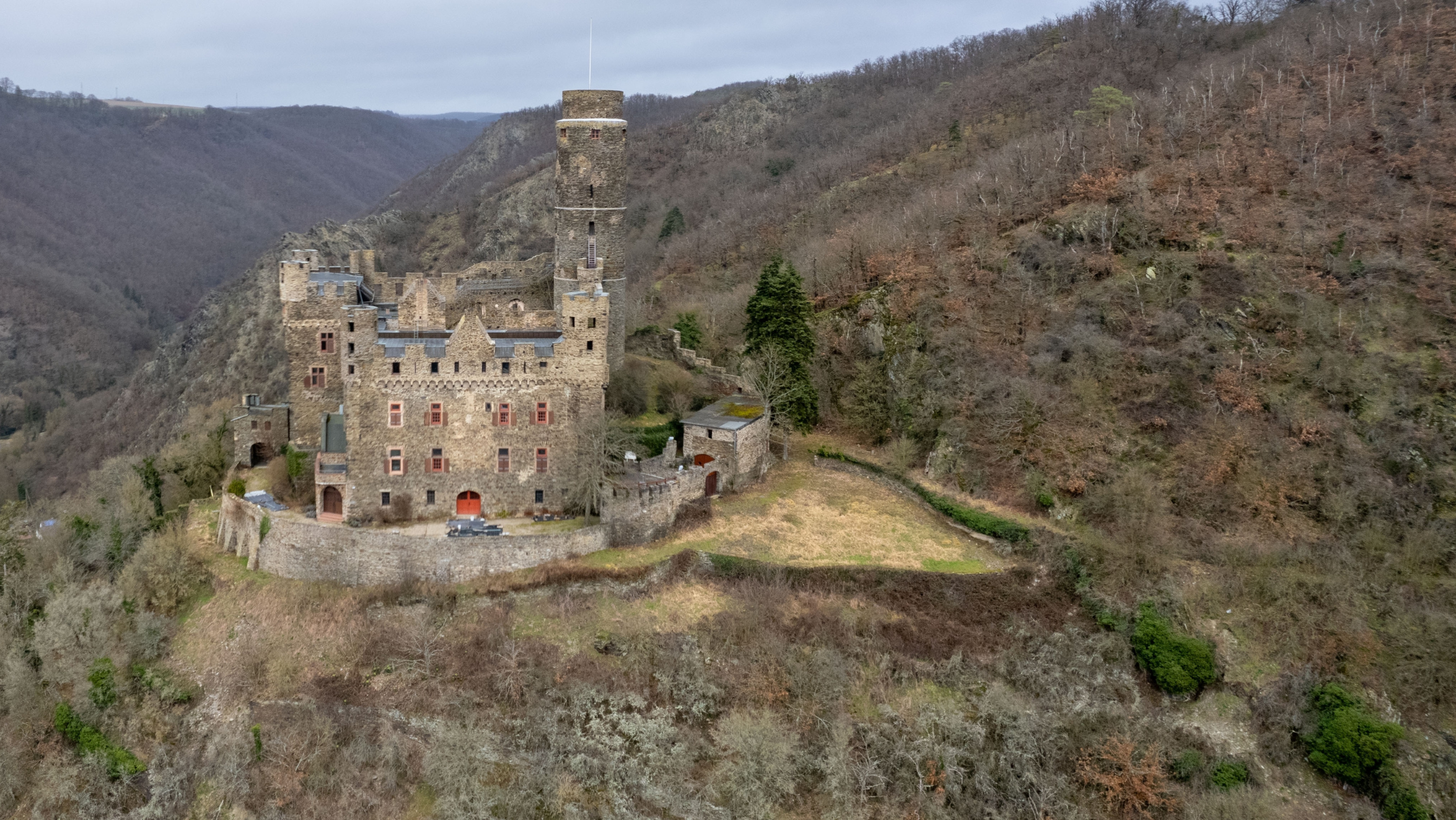 Close up view of Maus Castle