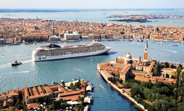 MSC Cruises ship sailing into Venice