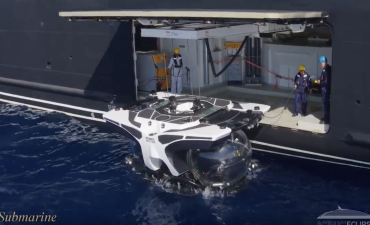The submarine on the Scenic Eclipse