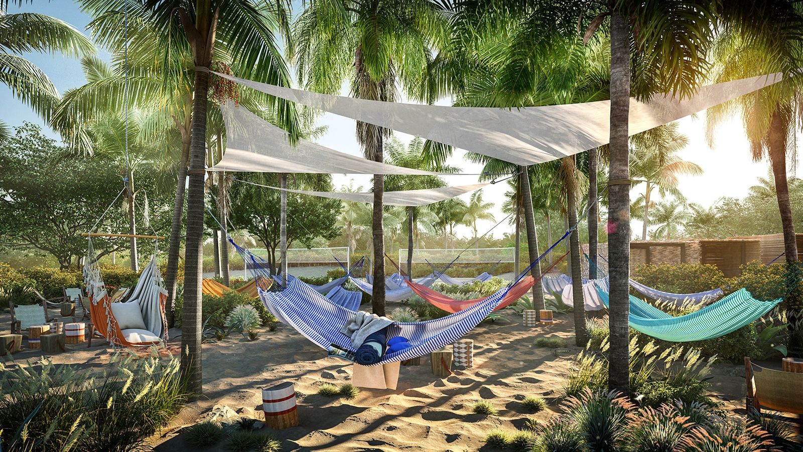 The private Beach Club at Bimini