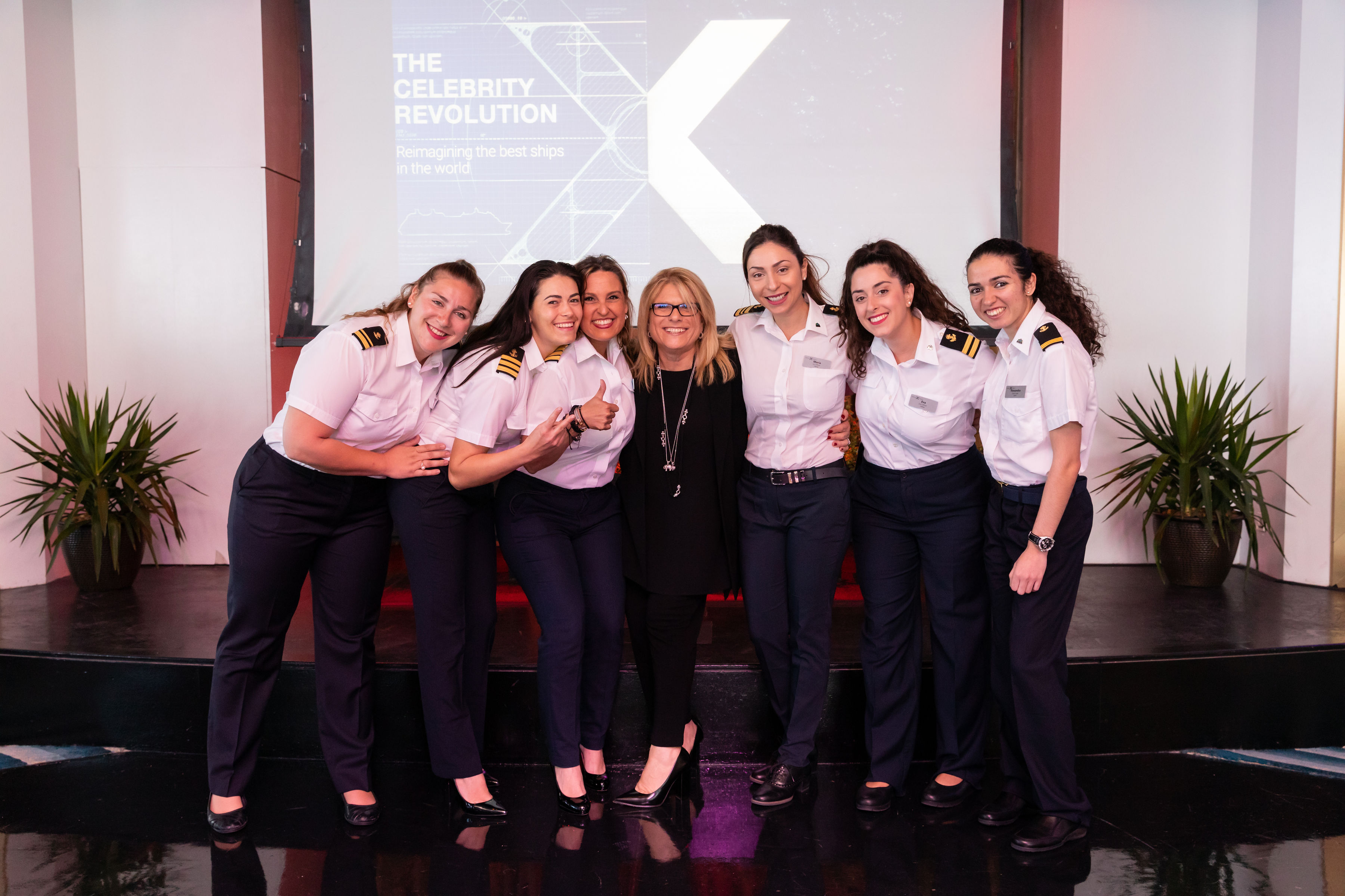 LLP Summit women on bridge w Captain Maria crew1