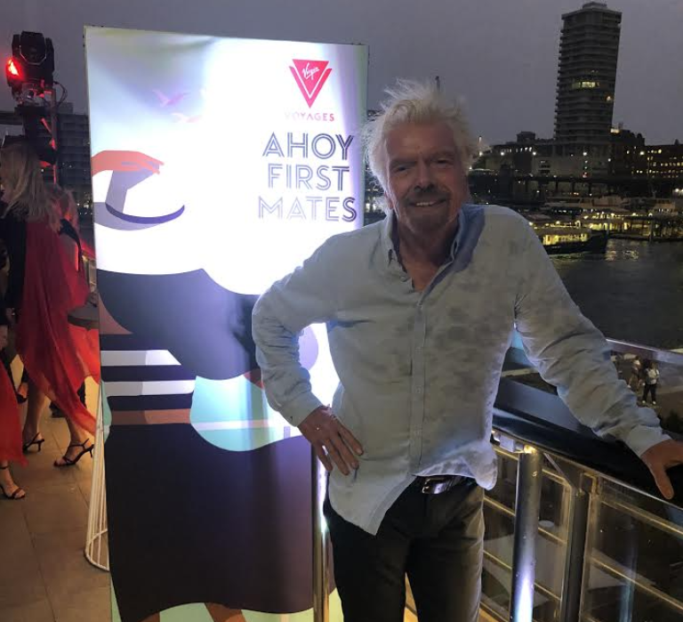 Sir Richard Branson at the launch of Virgin Voyages in Sydney