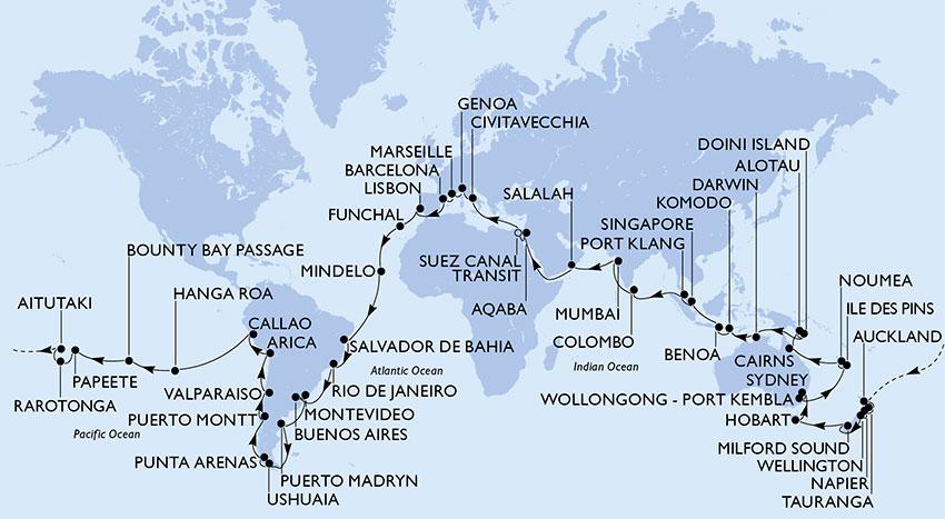 msc world cruise 2020