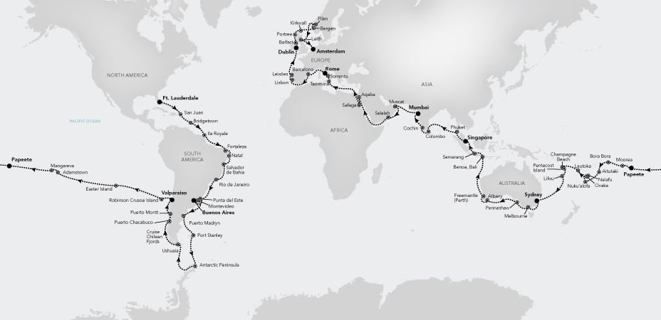 silversea WC 2020 map