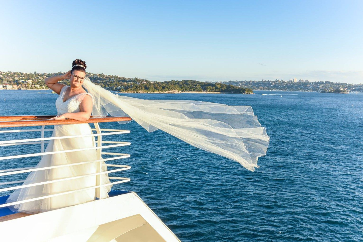 Belinda de Bruyn feeling the love onboard P&O's Pacific Explorer