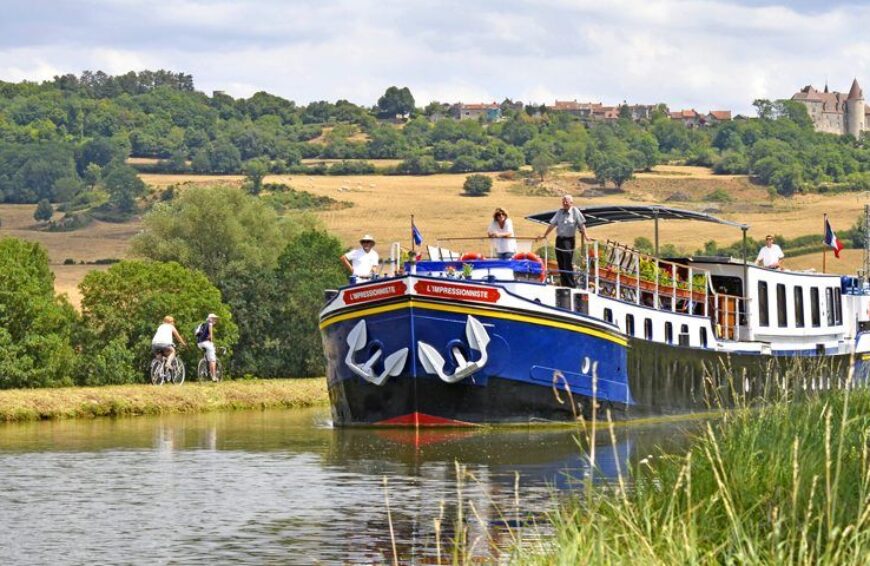 Cruise ship in waterways