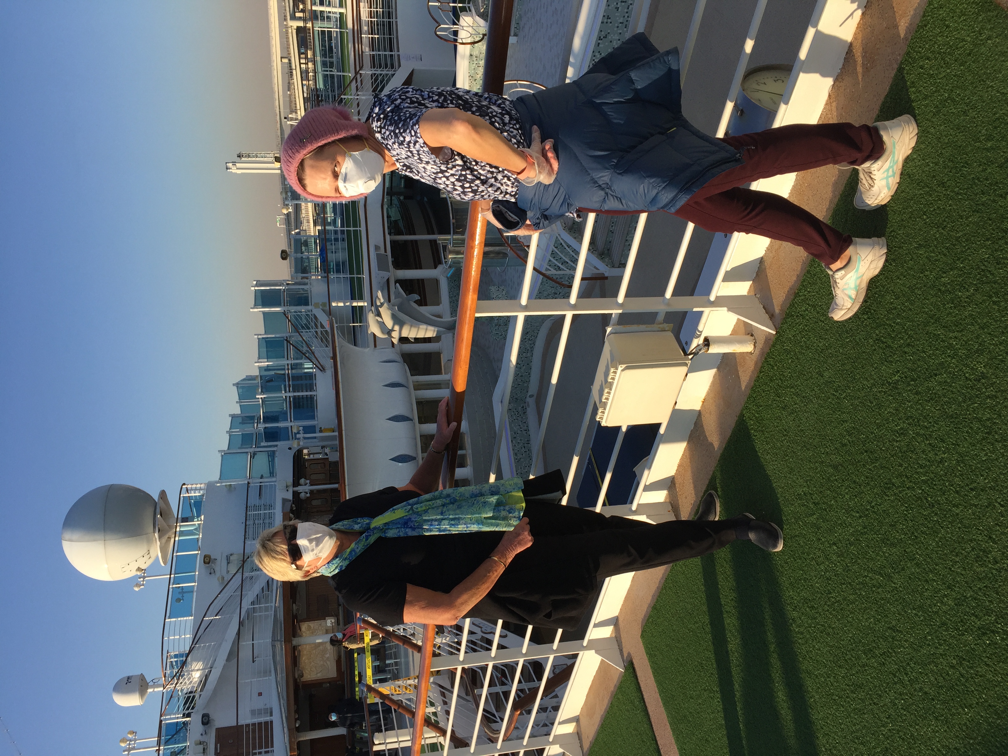 on the ship