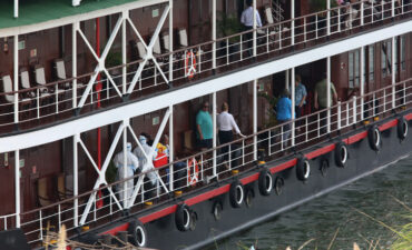 Close up of a cruise ship