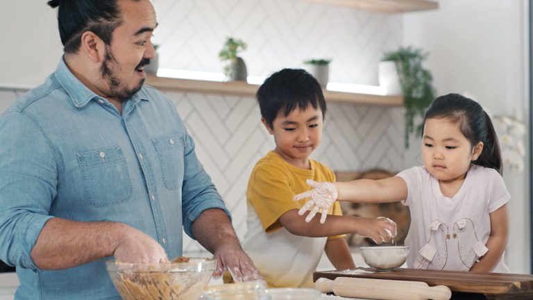 Adam Liaw and his family