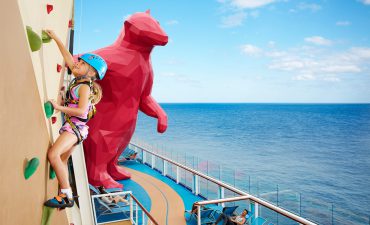 Quantum of the Seas Rock Climbing Wall Little Girl Art