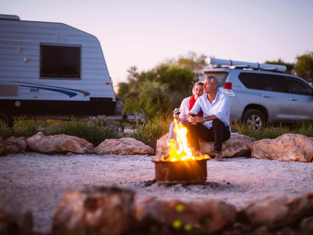 A caravan cocktail hour