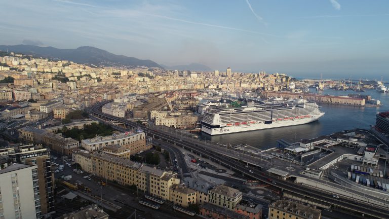 MSC Grandiosa ready to depart Genoa