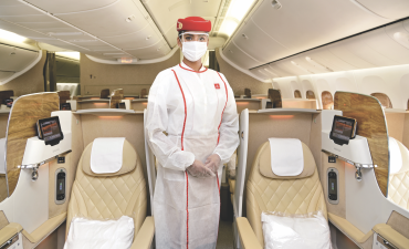 Onboard Emirates during Covid