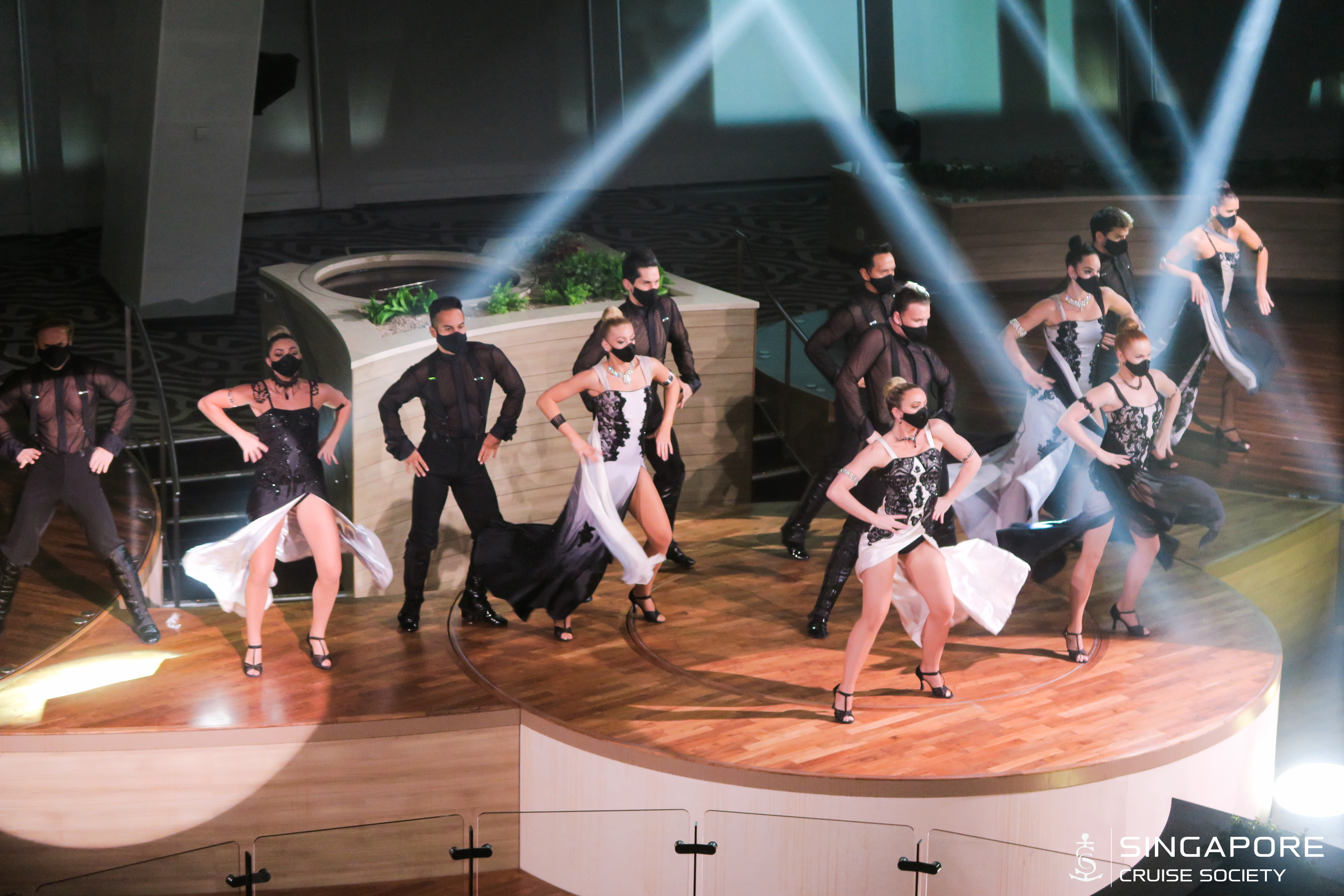 Masked performers quantum of the seas