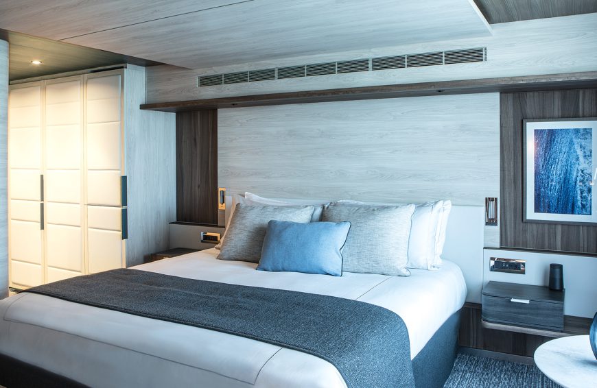 A luxury suite as part of Ponant accommodation