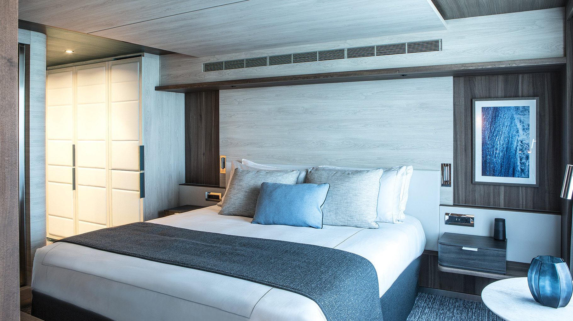 A luxury suite as part of Ponant accommodation