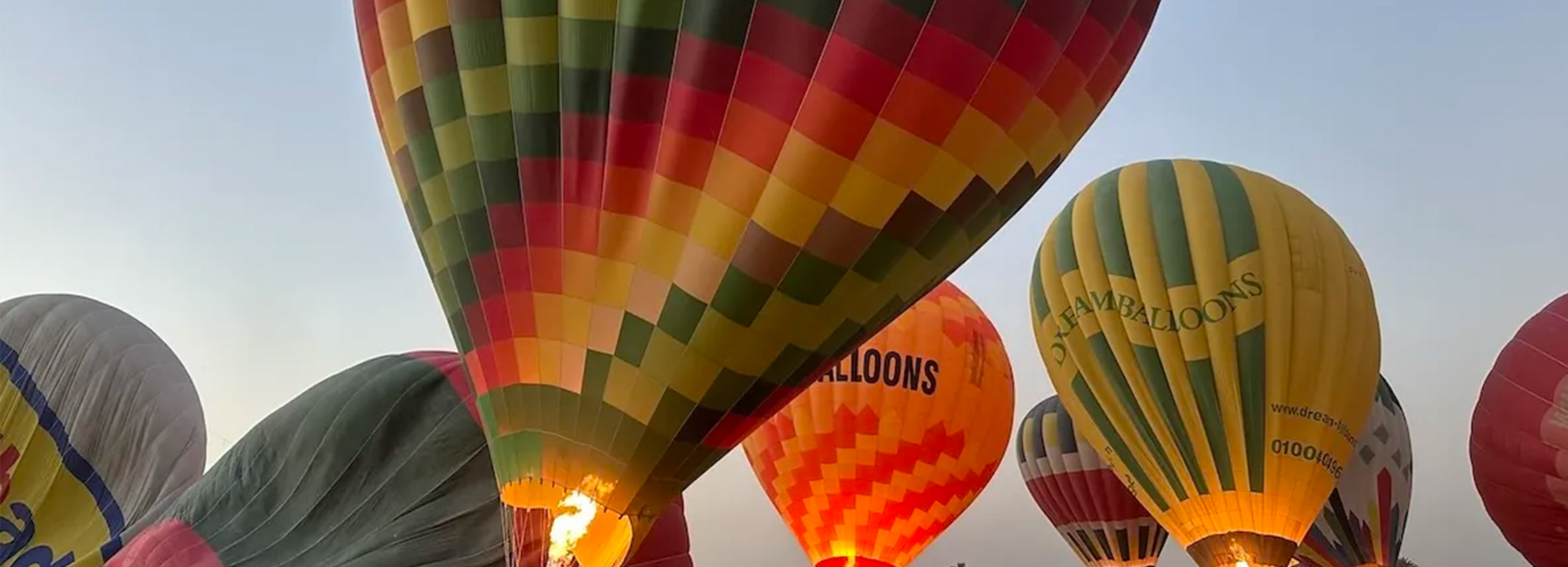 Balloons taking off at Luxor, Egypt