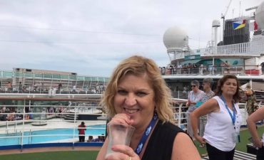 Maree Curtis aboard her cruise