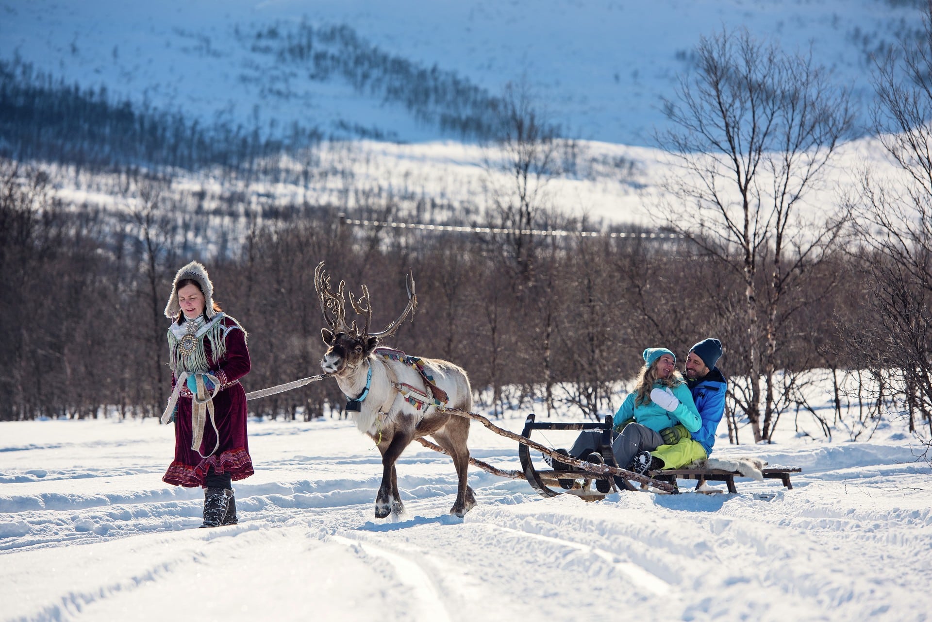 Reindeer sledding Coastal Expedition Norway HGR 136568 1920