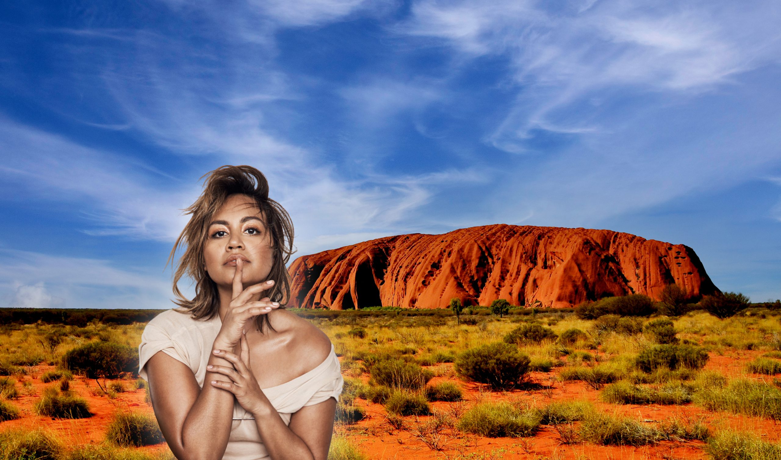 Watch singing sensations Jessica Mauboy and Dani Im in the mystical beauty of Uluru