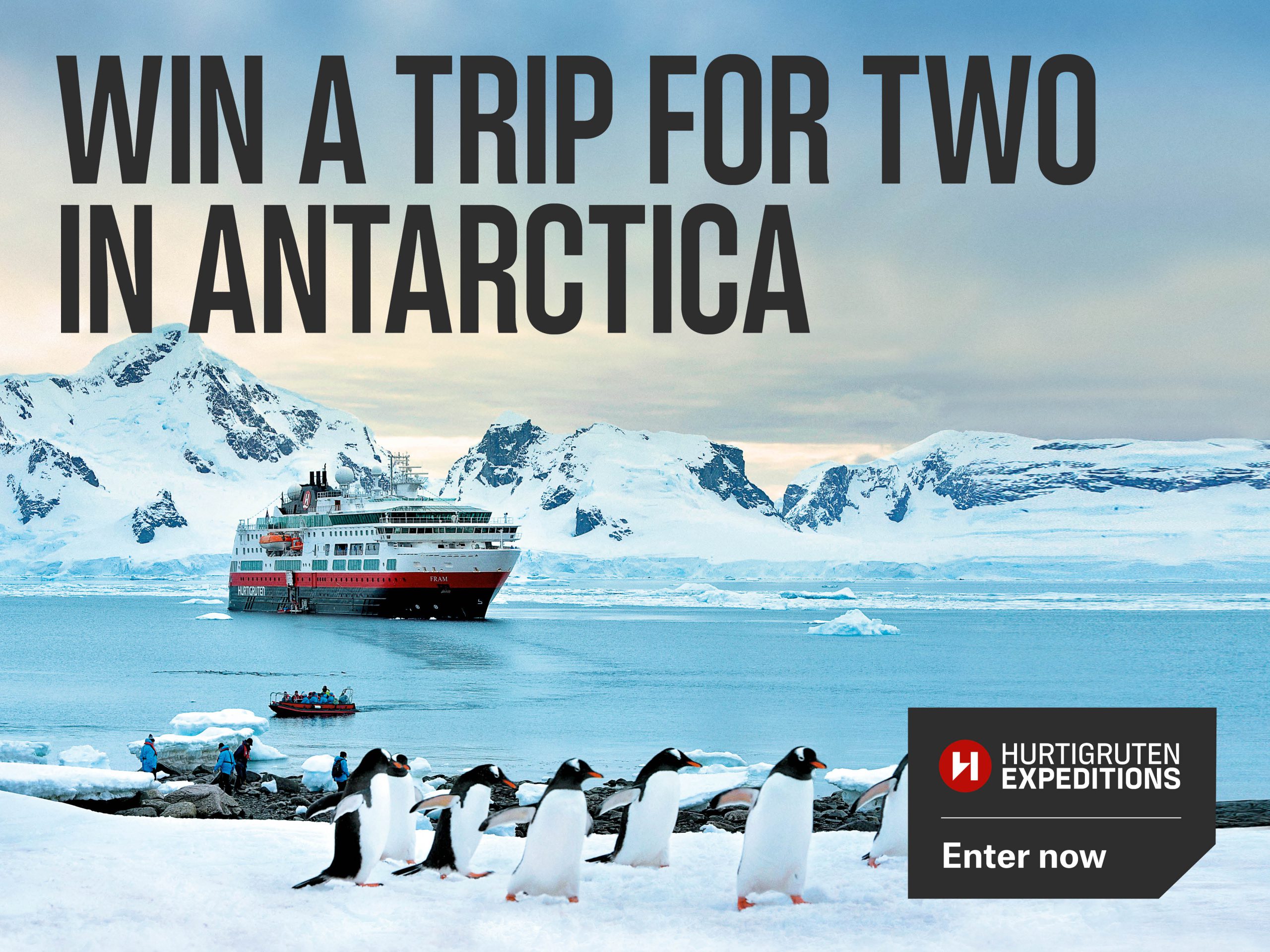 Win an Antarctica adventure for two worth over $20,000 with Hurtigruten Expeditions